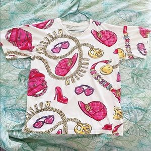 IT 38 logo and chain print Moschino T-shirt